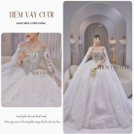 TVC295 Đầm Cưới Cô Dâu, Váy Cưới Đi Tiệc, Cúp Ngực, Tùng Bồng , Váy Thiết Kế