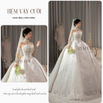 TVC488 Đầm Cưới Cô Dâu, Váy Cưới Đi Tiệc, Kim Sa, Cúp Ngực, Tùng Bồng