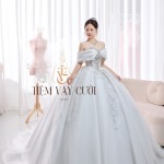 TVC514 Đầm Cưới Cô Dâu, Váy Cưới Đi Tiệc, Cúp Ngực, Tùng Bồng