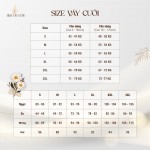 TVC855 Váy Cưới Đi Bàn, Váy Cưới Cô Dâu, Đầm Cưới Dáng Xuông, Cúp Ngực, Hoa 3D, Bồng Bềnh, Xếp Ly